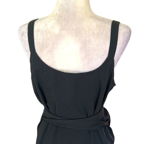 Everlane The Japanese GoWeave Black Wrap Tank Midi Dress - 14 - Picture 9 of 13
